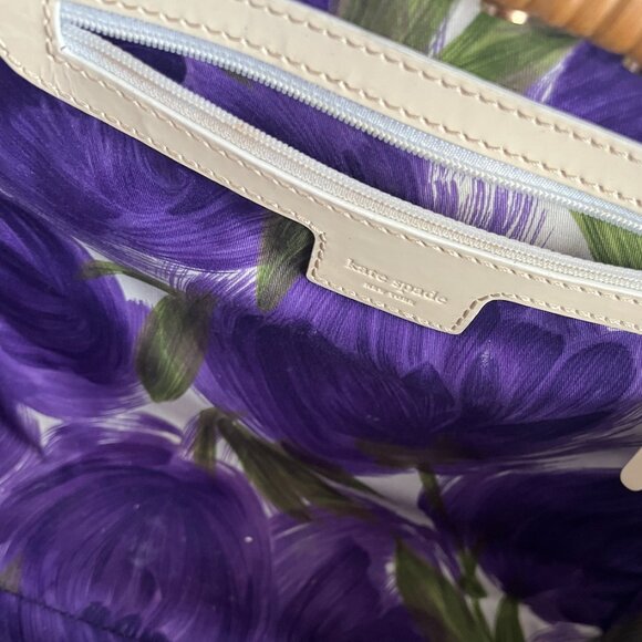 Kate Spade Avita Tisbury Creamy White Straw Basket Wicker Rattan - Picture 6 of 9